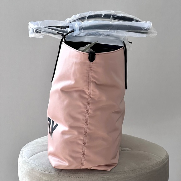 Burberry Medium Logo Print Nylon Tote in Rose Beige - Picture 4 of 13